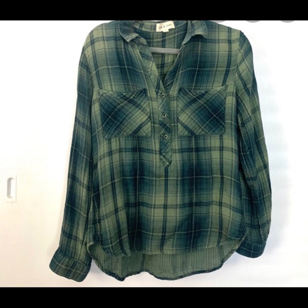 green plaid popover anthropologie